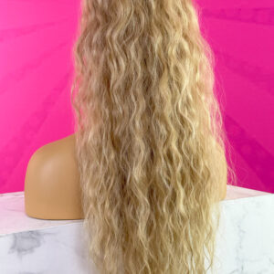 Doczepiany Kucyk - Kitka Brazylijskie Fale Piaskowy Blond 70cm