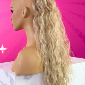 Doczepiany Kucyk - Kitka Brazylijskie Fale Piaskowy Blond 70cm