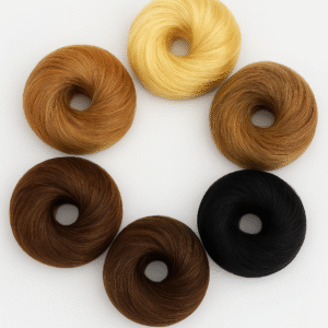 Kok z Włosów Naturalnych na Gumce – Remy Hair