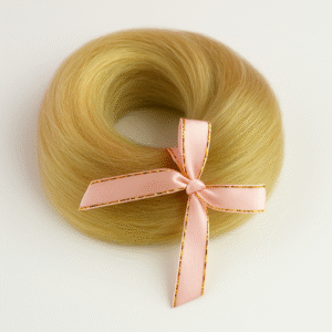 Kok z Włosów Naturalnych na Gumce – Remy Hair