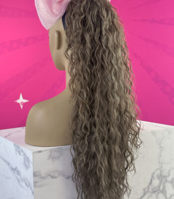 Doczepiany Kucyk - Kitka Małe Fale Ciemny Blond 70 cm