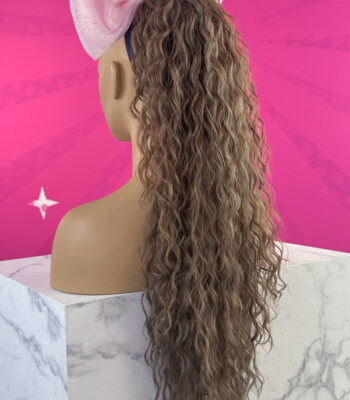 Doczepiany Kucyk - Kitka Małe Fale Ciemny Blond 70 cm