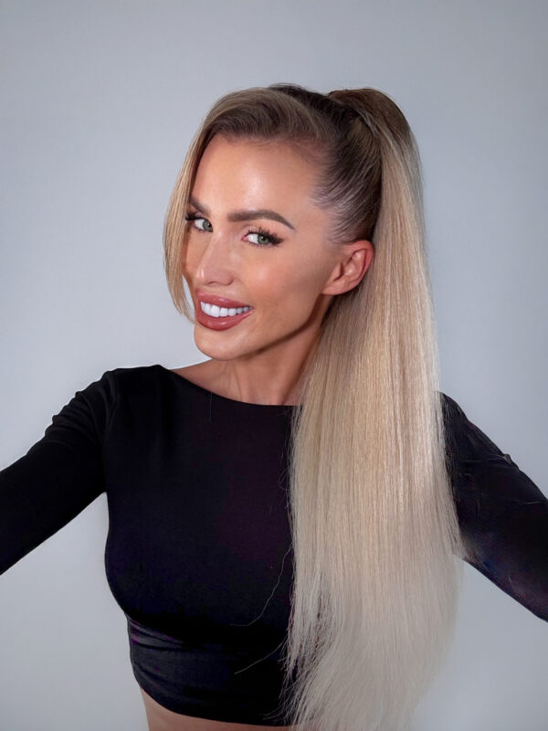 Kitka Ultra Puszysta Blond z odrostem - Doczepiany Kucyk YAKI - obrazek 2