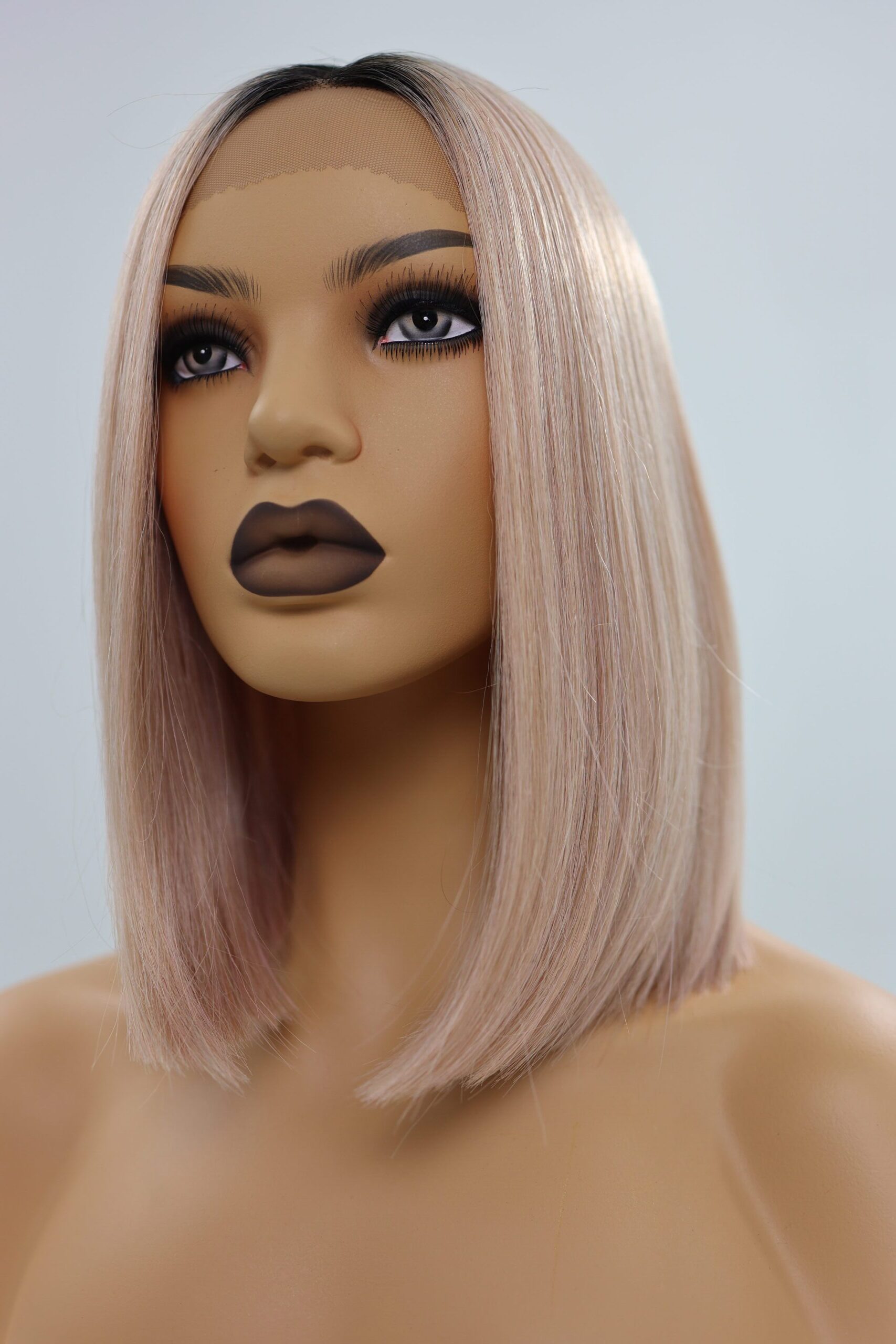 Peruka Lace Front Jasny Pudrowy Różowy Blond - LOLITA - obrazek 5