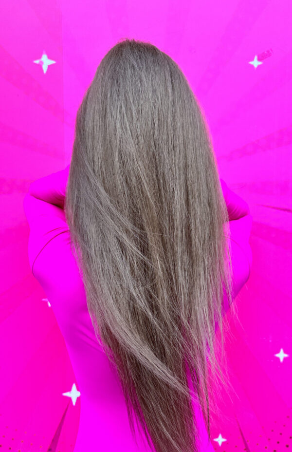 Doczepiany Kucyk Ciemny Blond 70 cm - obrazek 5