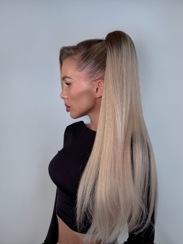 Kitka Ultra Puszysta Blond z odrostem - Doczepiany Kucyk YAKI - obrazek 4