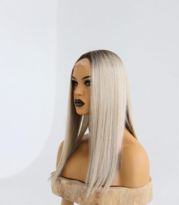 Peruka Lace Front Blond z Odrostem|