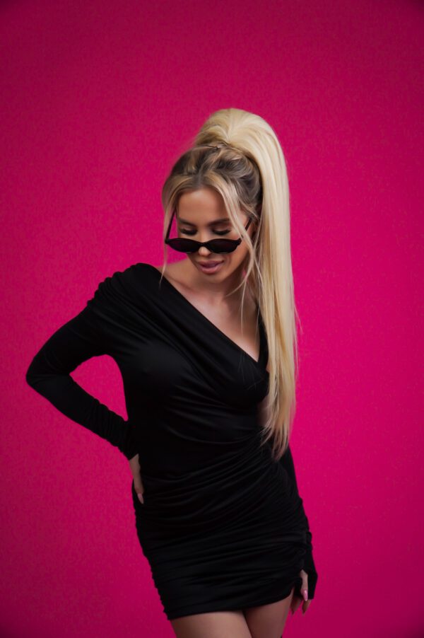 Doczepiany Kucyk Jasny Blond - 70cm - obrazek 2