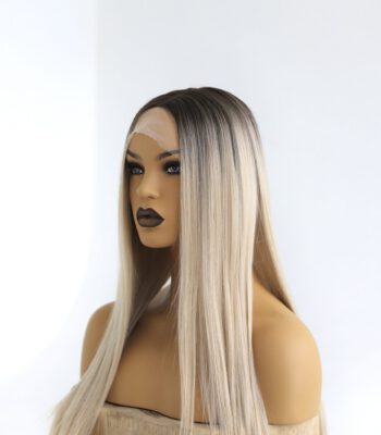 Peruka Lace Front Blond z Odrostem|||