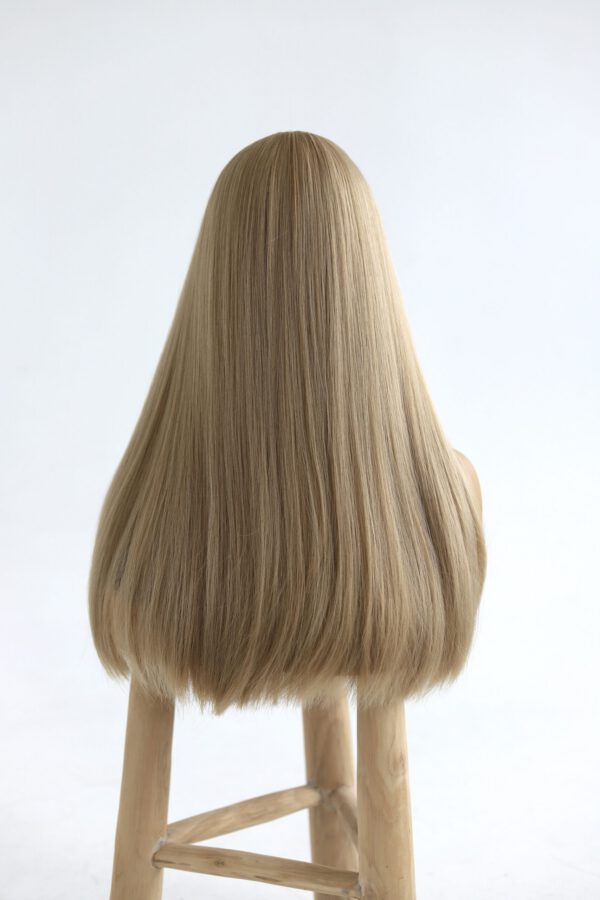 Długa Peruka Złoty Blond z Grzywką - Oliwia - obrazek 3