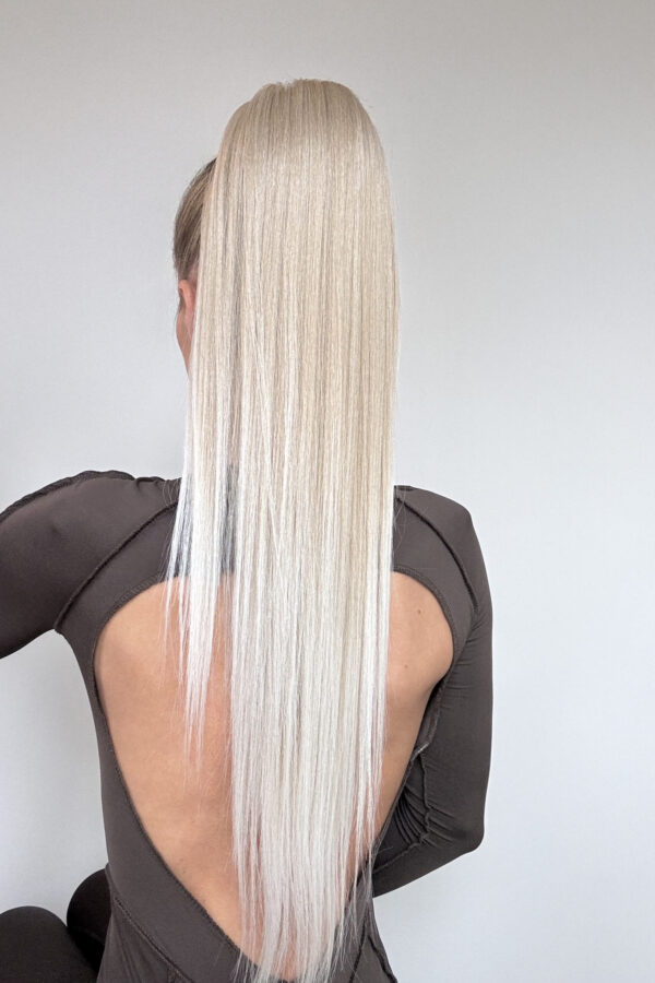 Doczepiany Kucyk Jasny Chłodny Blond Ombre - obrazek 2