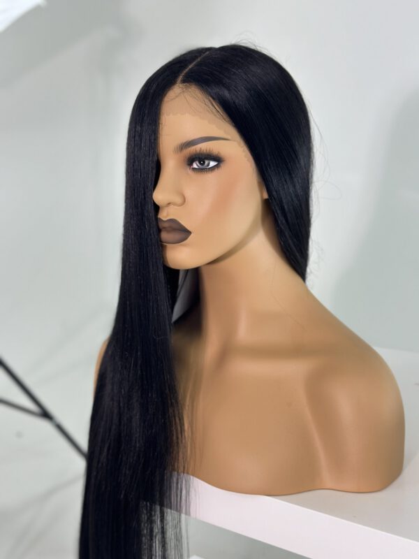 Długa Czarna Peruka Lacefront - POCAHONTAS - obrazek 10