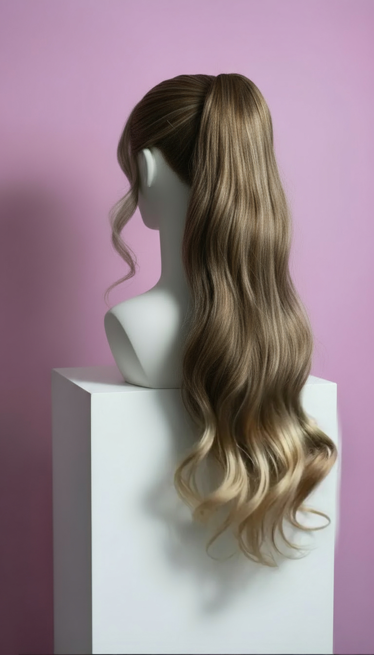 kitka ciemny blond na klamrze