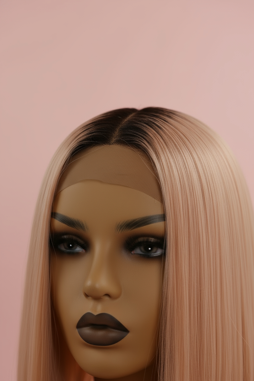 Różowa Peruka Bob Lace front - LAJLA - obrazek 8