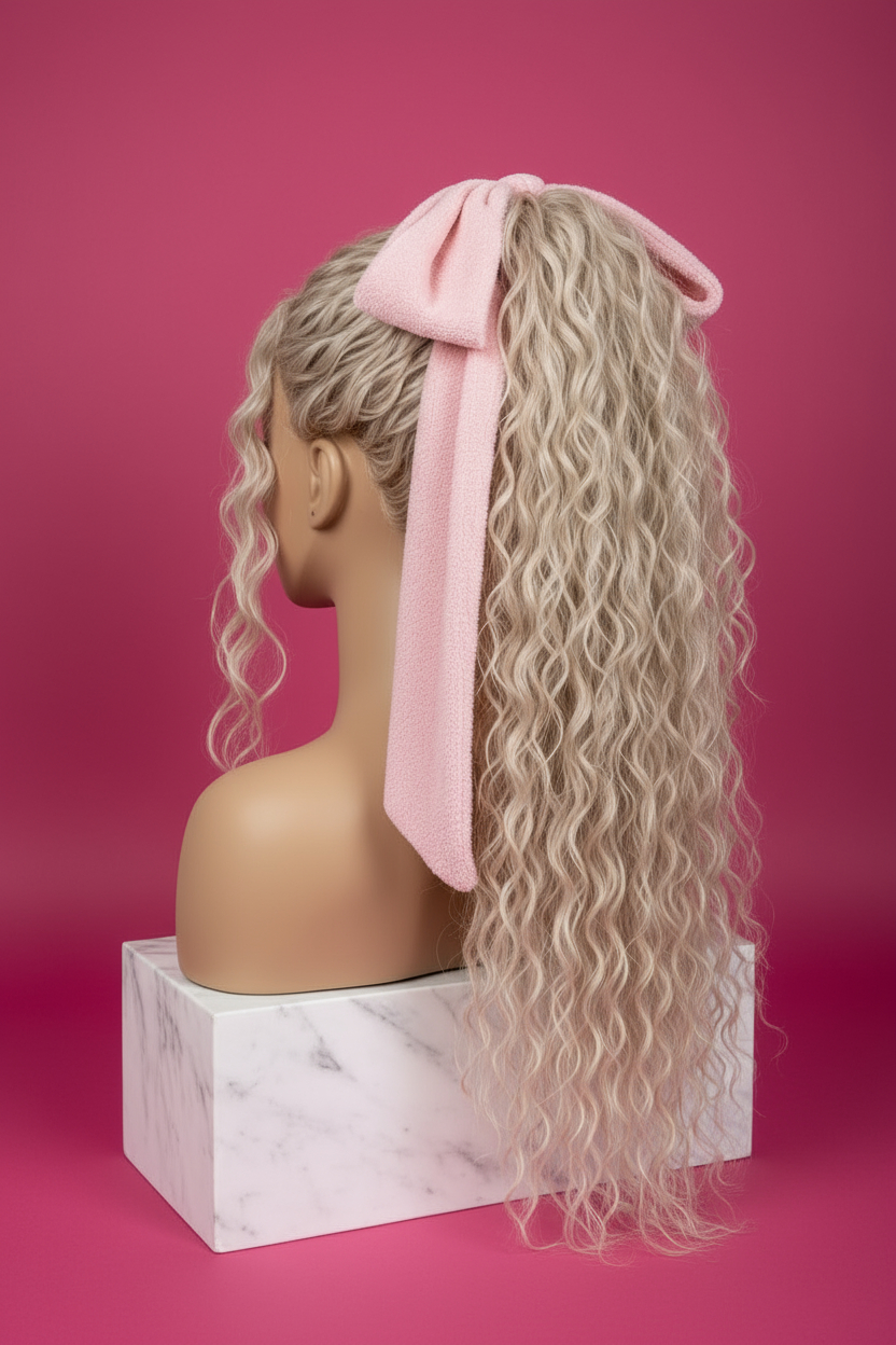 doczepiany kucyk chłodny blond