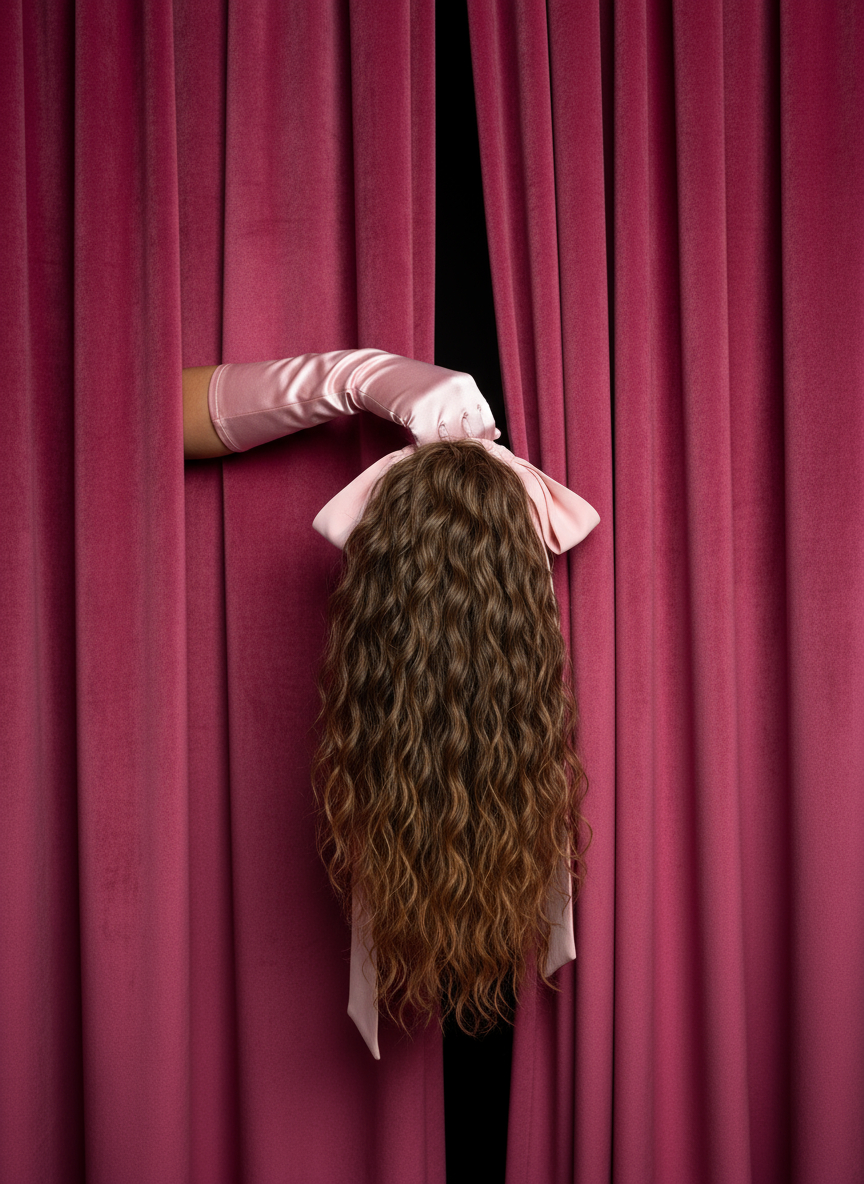 Doczepiany Kucyk Małe Fale Brąz Ciepłe Końce 50cm - obrazek 5