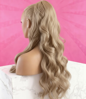Doczepiany Kucyk - Kitka Luźne Fale Piaskowy Blond 70cm