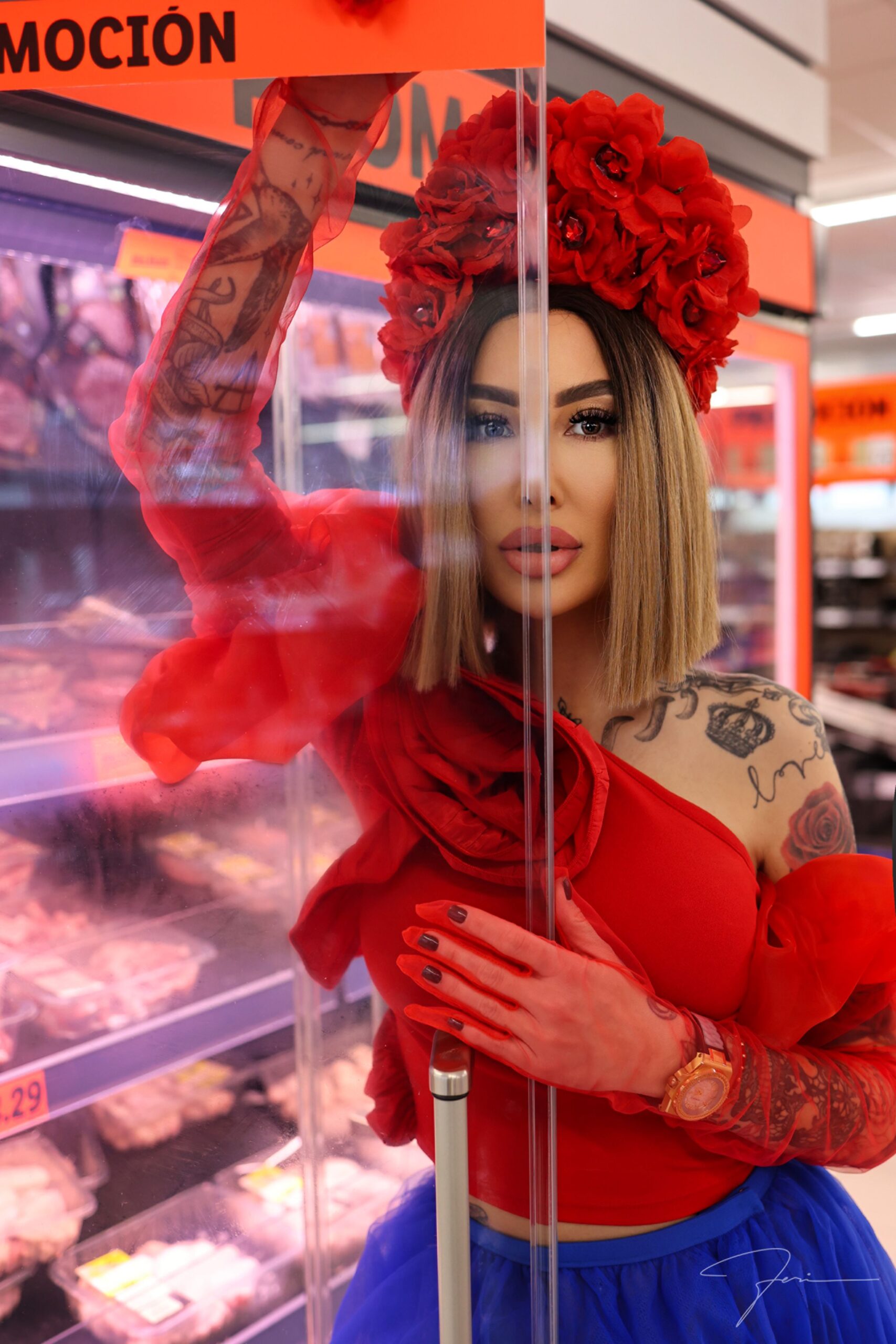 Krótka Prosto Ścięta Peruka Ciemny Blond