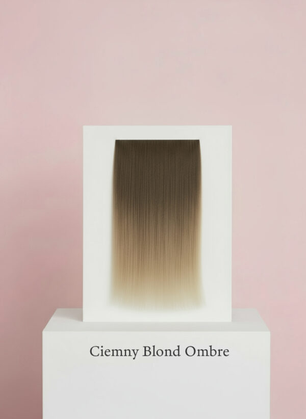 Doczepiany Kucyk - Kitka Prosta Ciemny Blond Ombre - 70cm - obrazek 10