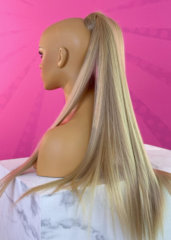 Doczepiany Kucyk Piaskowy Blond 70cm - owijany - obrazek 2