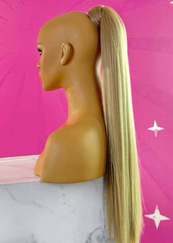 Doczepiany Kucyk Piaskowy Blond 70cm - owijany - obrazek 3