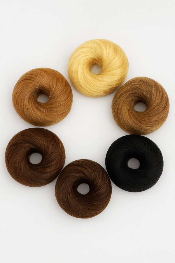 Kok z Włosów Naturalnych na Gumce – Remy Hair - obrazek 2