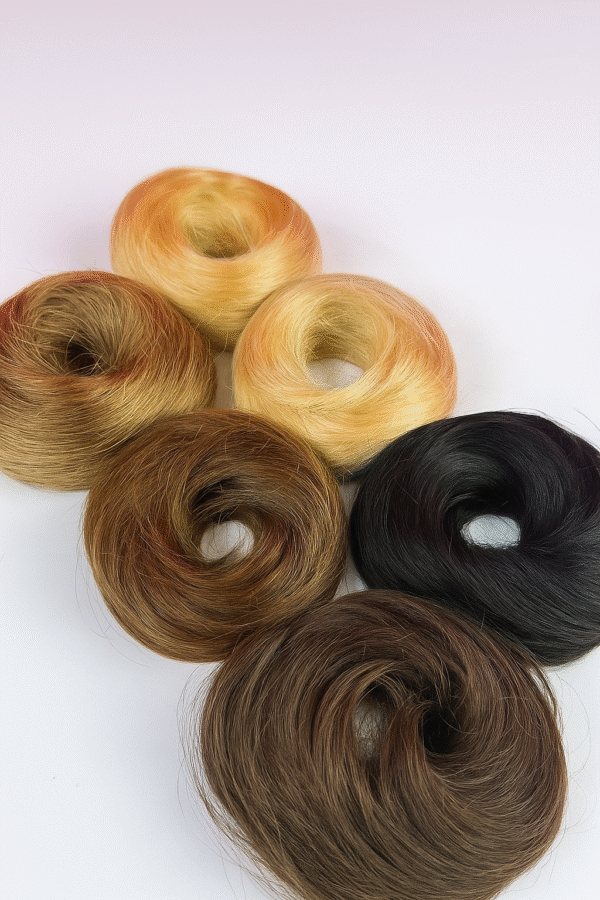 Kok z Włosów Naturalnych na Gumce – Remy Hair - obrazek 3
