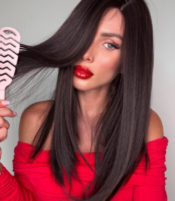 brązowa peruka lacefront