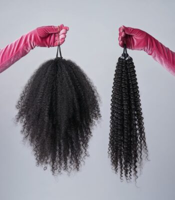 kucyk na gumce afro loki