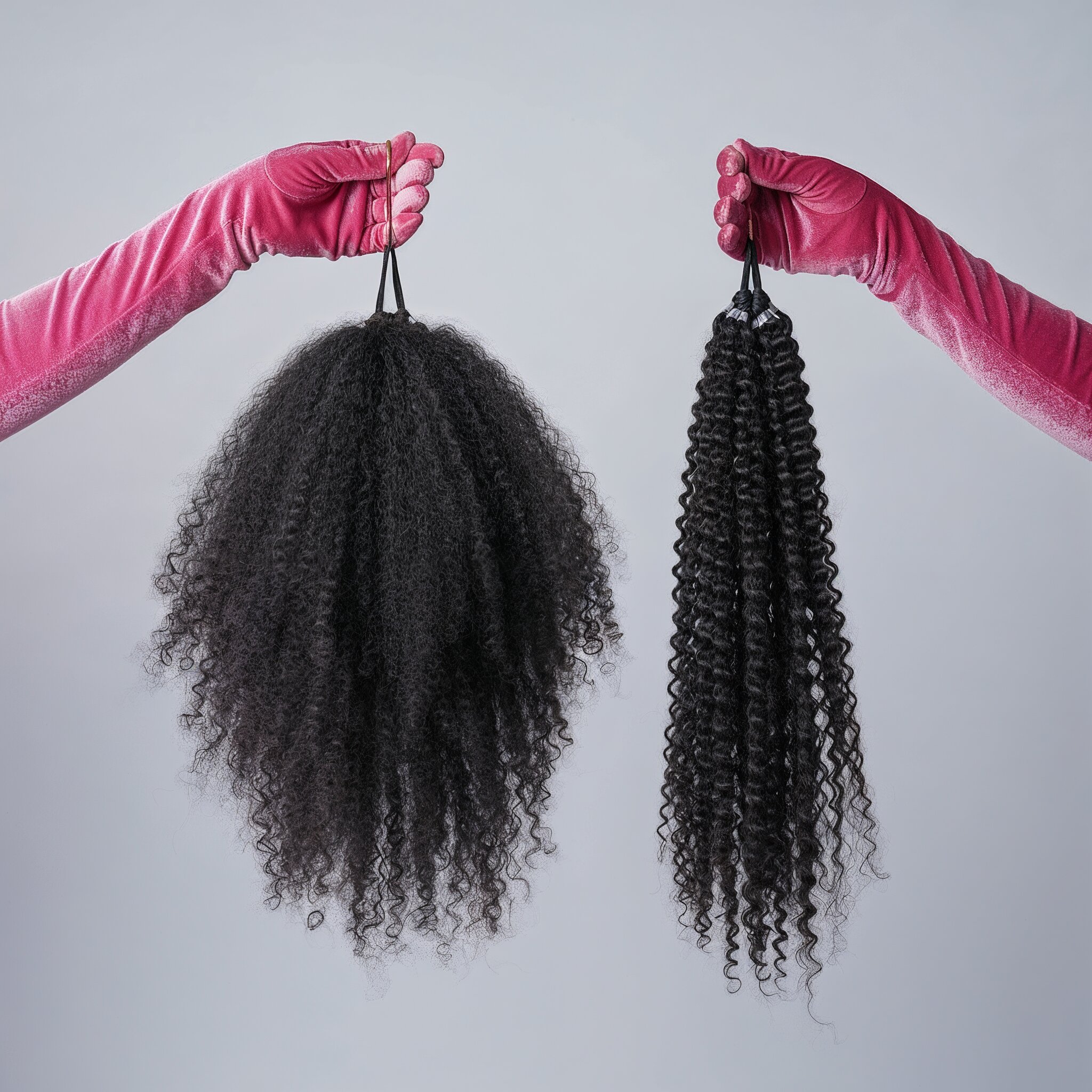 kucyk na gumce afro loki