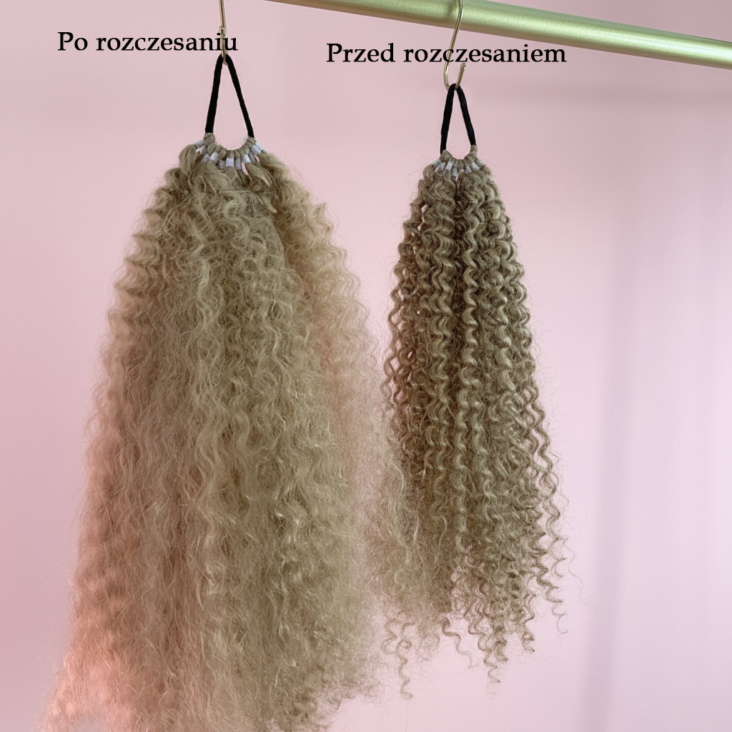 Doczepiany Kucyk Afro na Gumce - Afro loki - obrazek 5