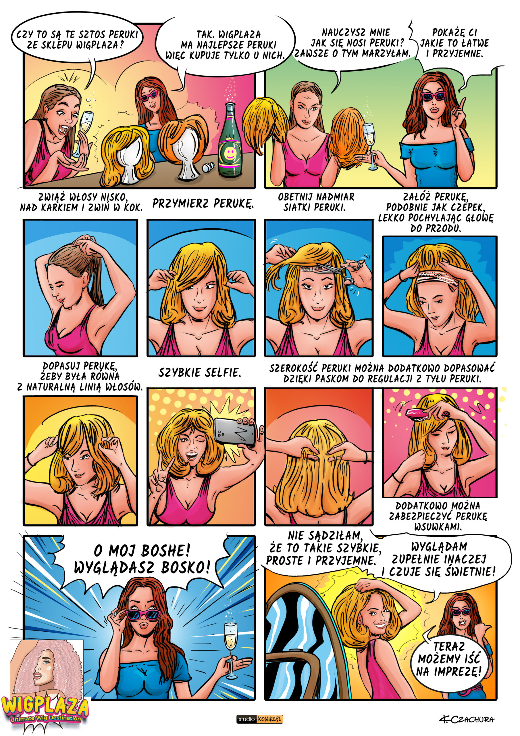 jak zakładać peruki