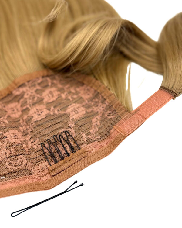 Doczepiany Kucyk Piaskowy Blond 70cm - owijany - obrazek 4