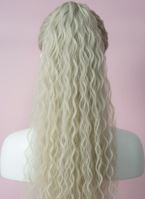 doczepiany kucyk platynowy blond