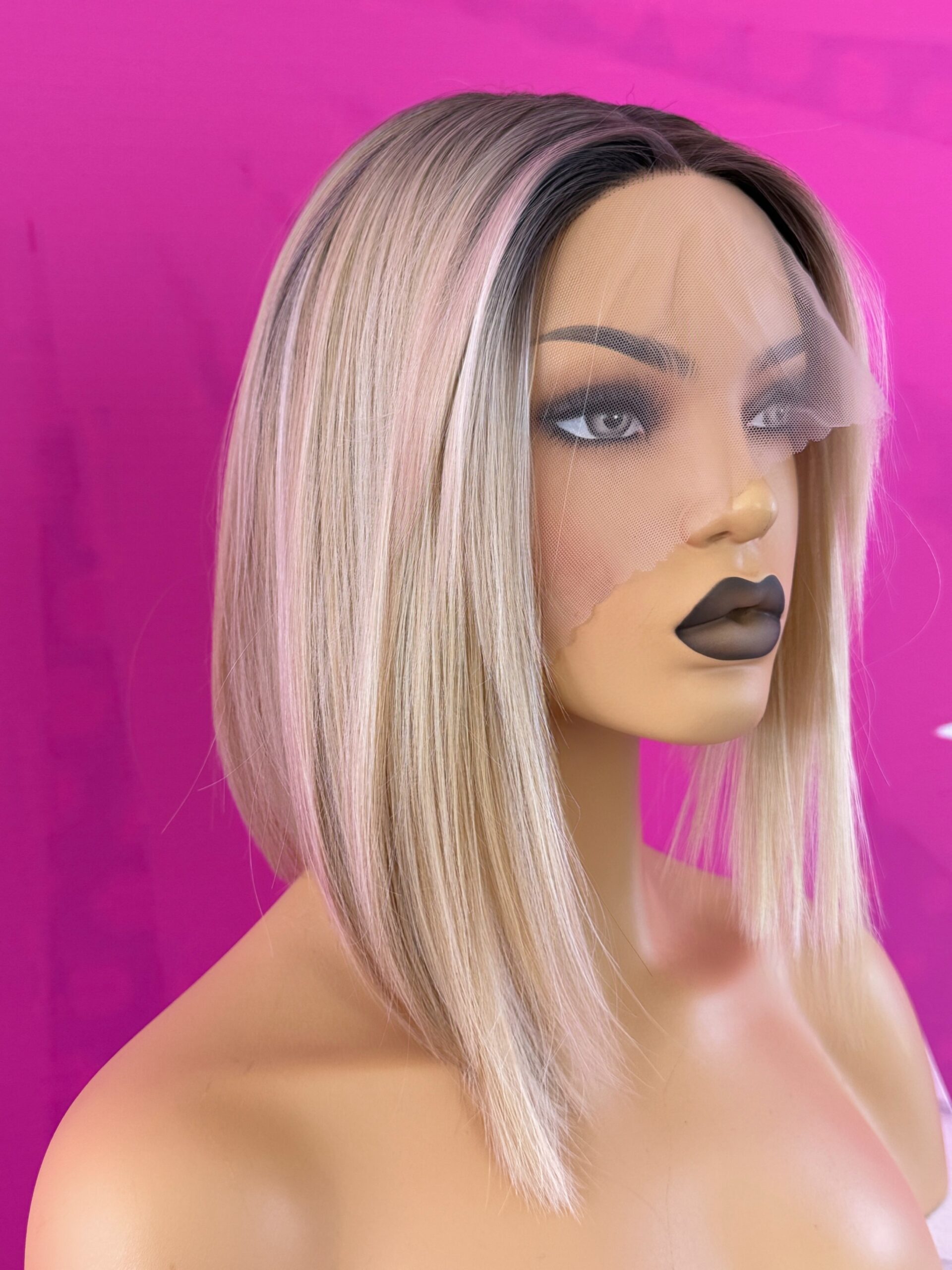 Peruka Blond Bob Balejaż - Lacefront - Sigrid - obrazek 2