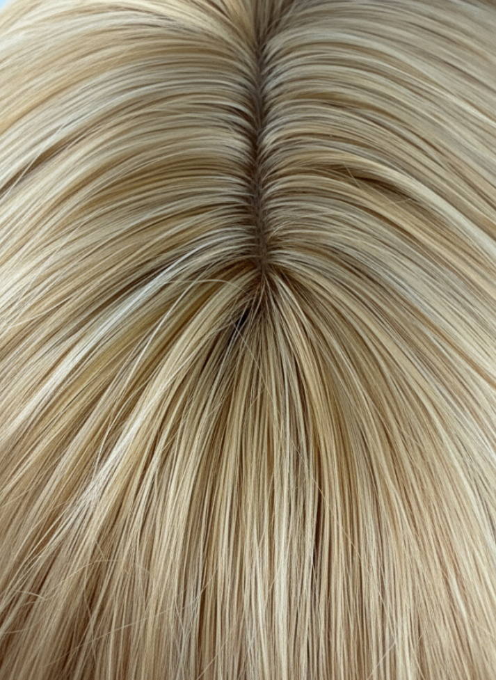 Peruka Złocisty Blond Bob z Grzywką – Dolly - obrazek 6