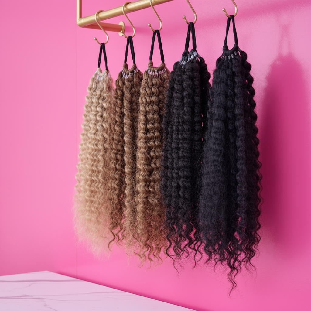 Doczepiany Kucyk Afro na Gumce - Afro loki - obrazek 4