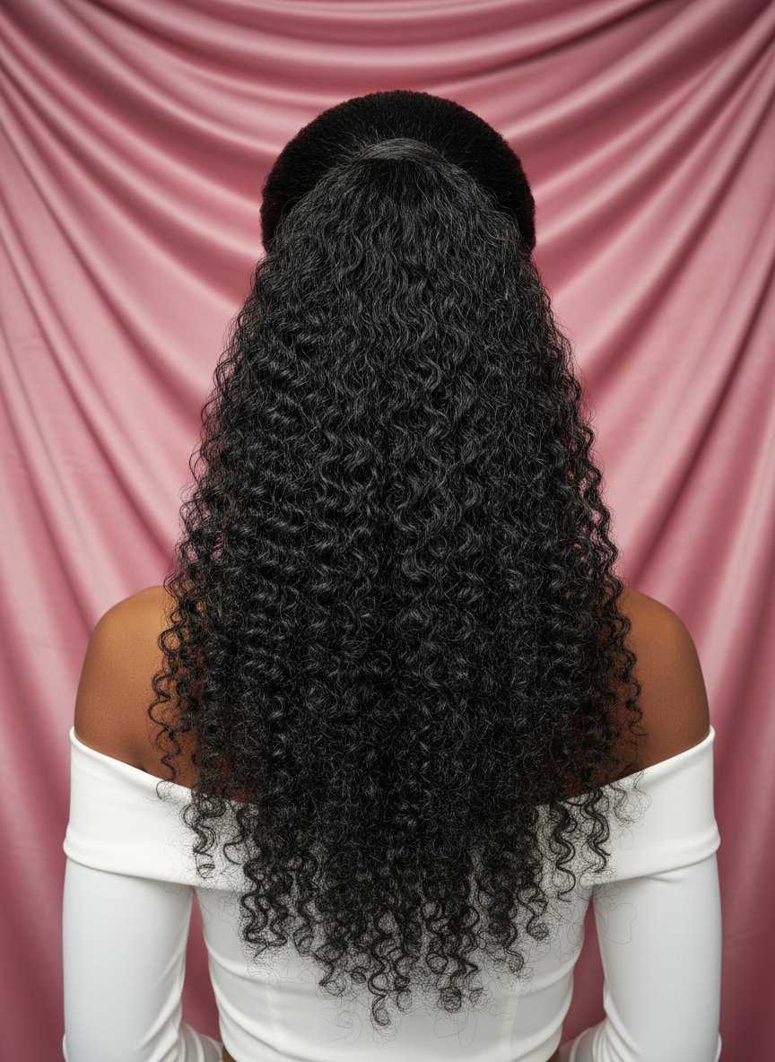 Doczepiany Kucyk Afro na Gumce - Afro loki - obrazek 3