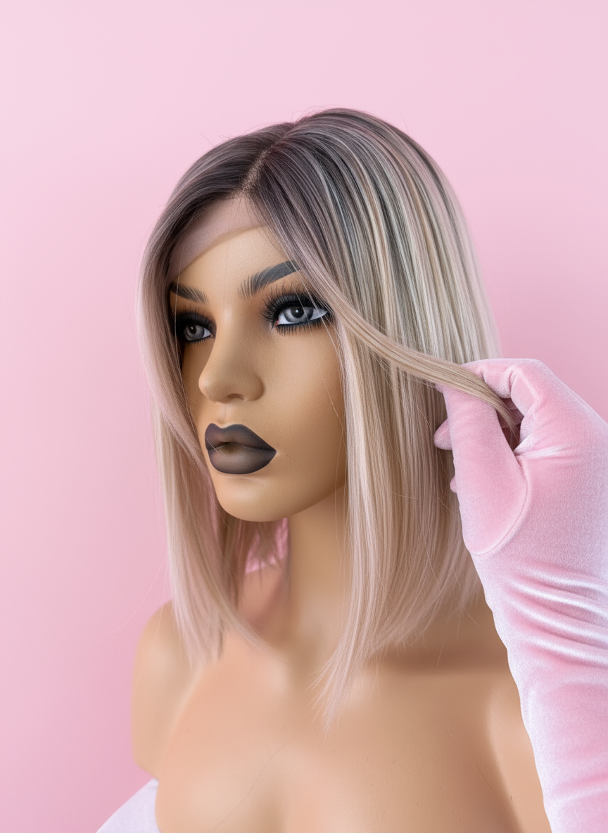 Peruka Blond Bob Balejaż - Lacefront - Sigrid - obrazek 4