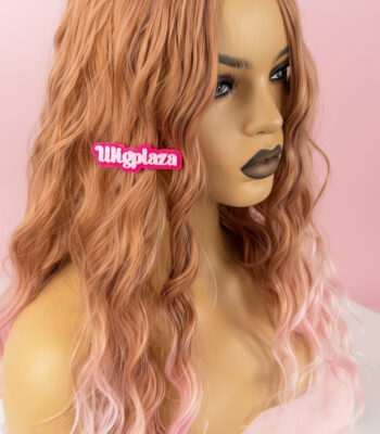 Falowana Różowa Peruka - Pink Ariel