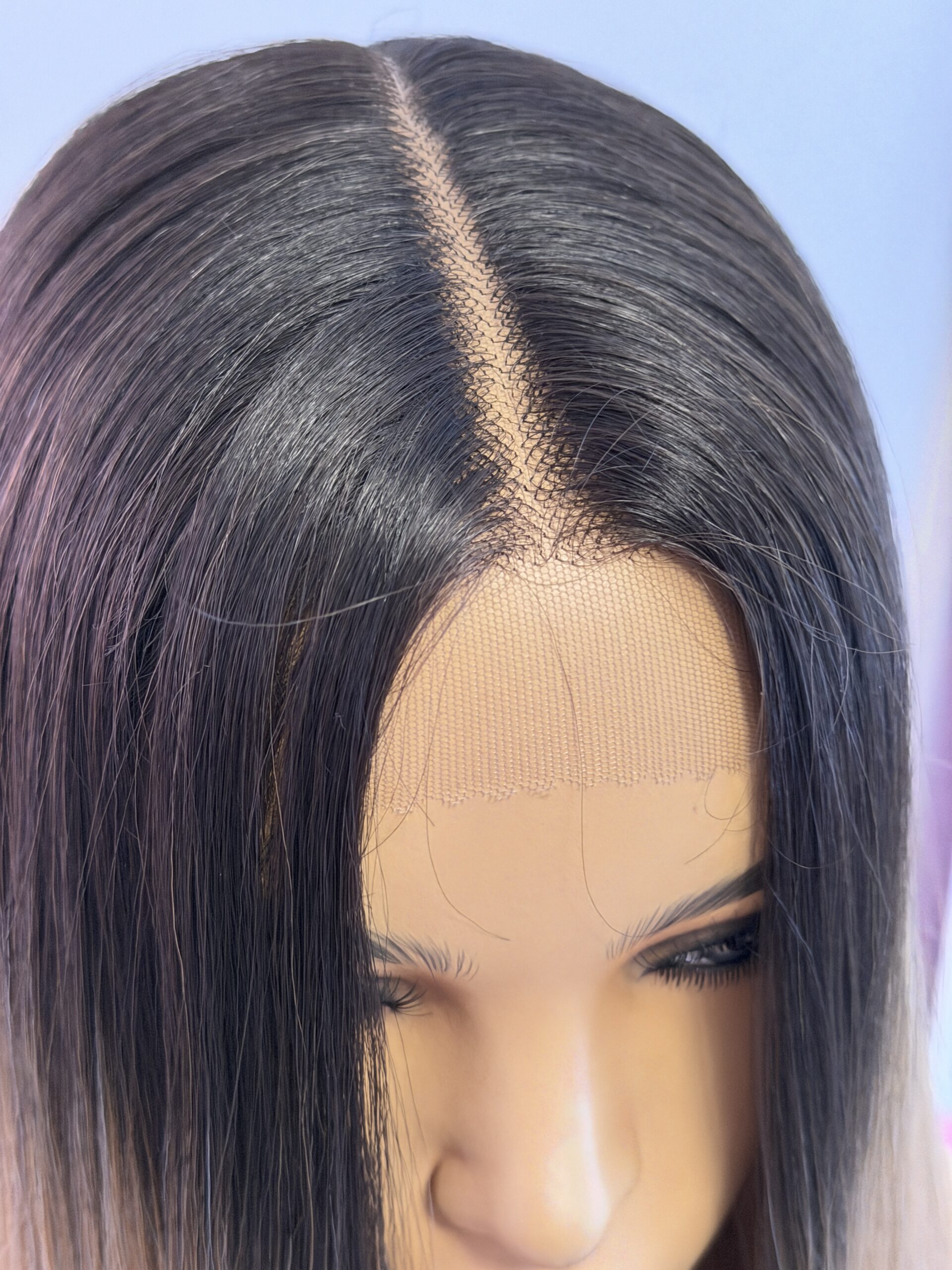 długa prosta peruka lacefront ciemny blond