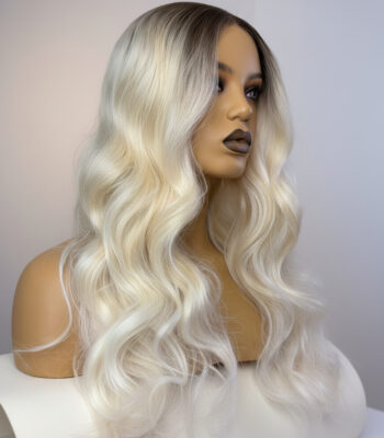 Peruka Lace Front Blond z Odrostem