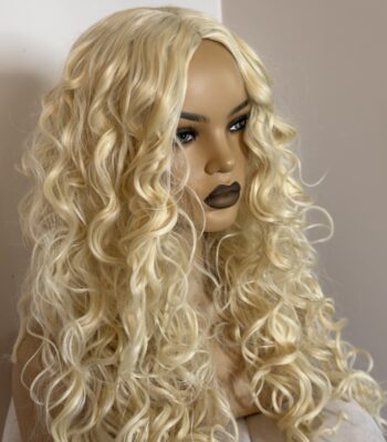 Peruka kręcona blond