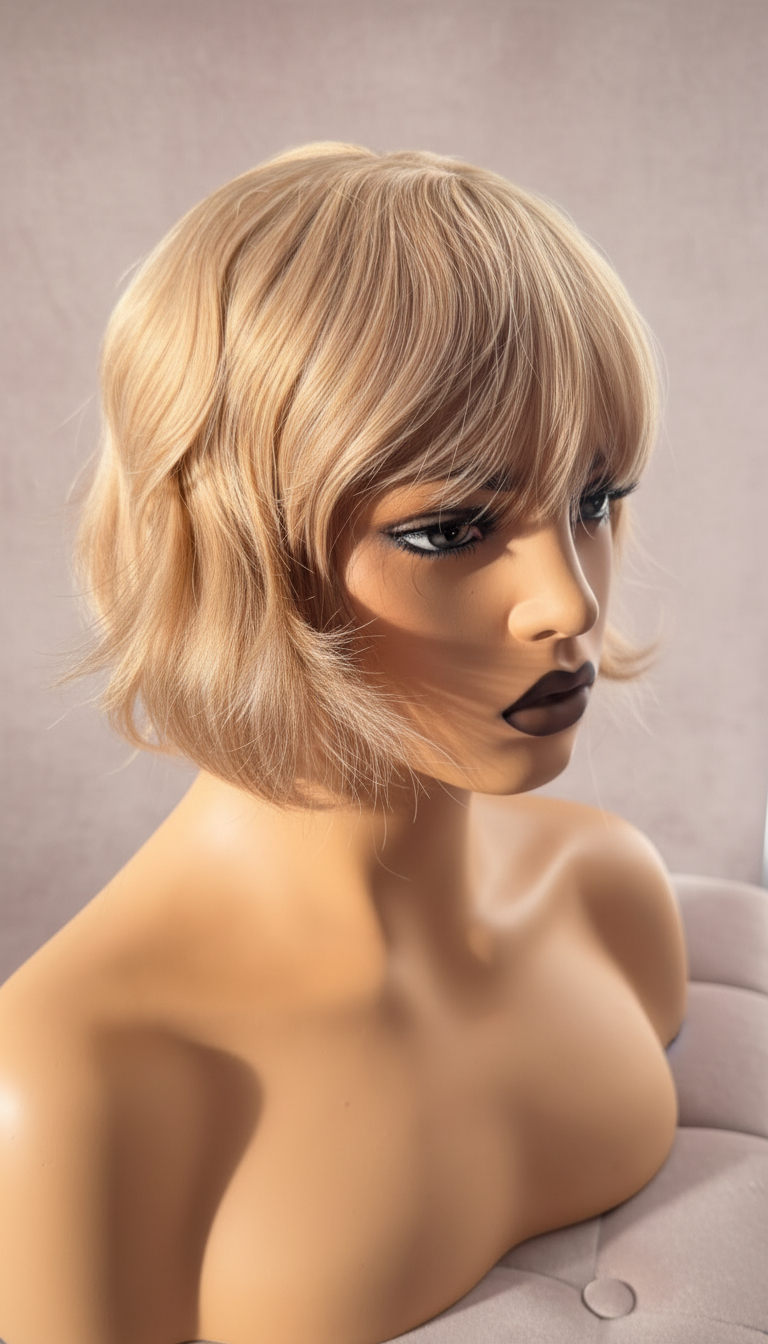 Krótka Peruka Bob z Grzywką