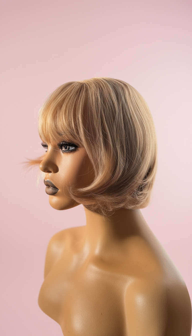 Krótka Peruka Bob z Grzywką